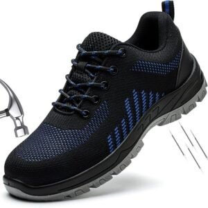 Karahanlar Steel Toe Shoes Comfortable Lightweight Work Safety Shoes Puncture Proof Slip Resistant Indestructible Sneakers Construction